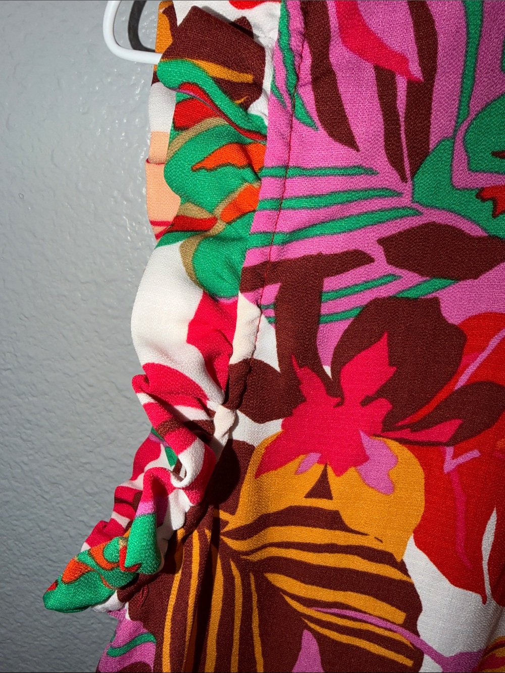 Bright Floral Ruffle Mini Dress by MNG - Picture 7 of 8